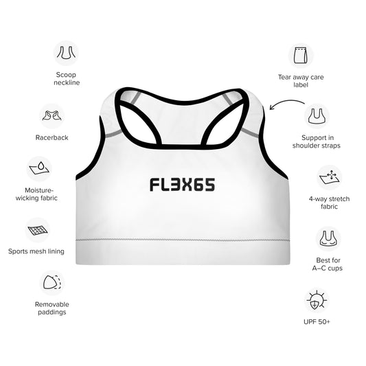 210 Black Logo Sports Bra